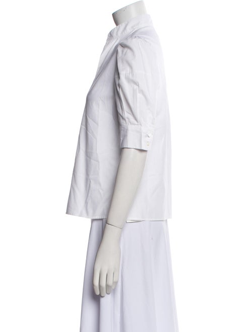 Goop G. Label V-Neck Three-Quarter Sleeve Button-Up Top