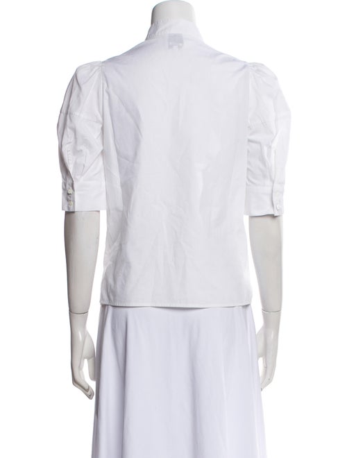 Goop G. Label V-Neck Three-Quarter Sleeve Button-Up Top