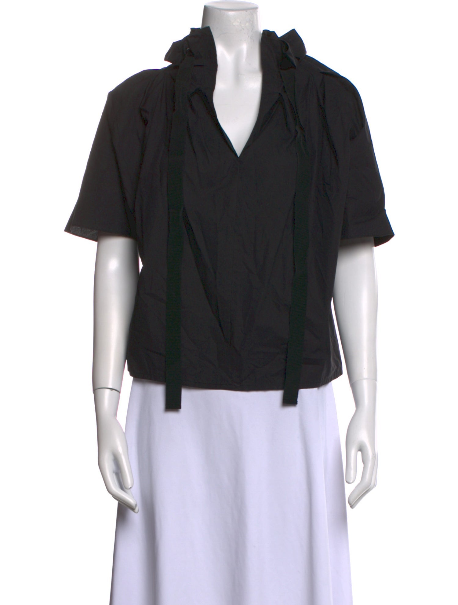 Goop G. Label V-Neck Short Sleeve Blouse