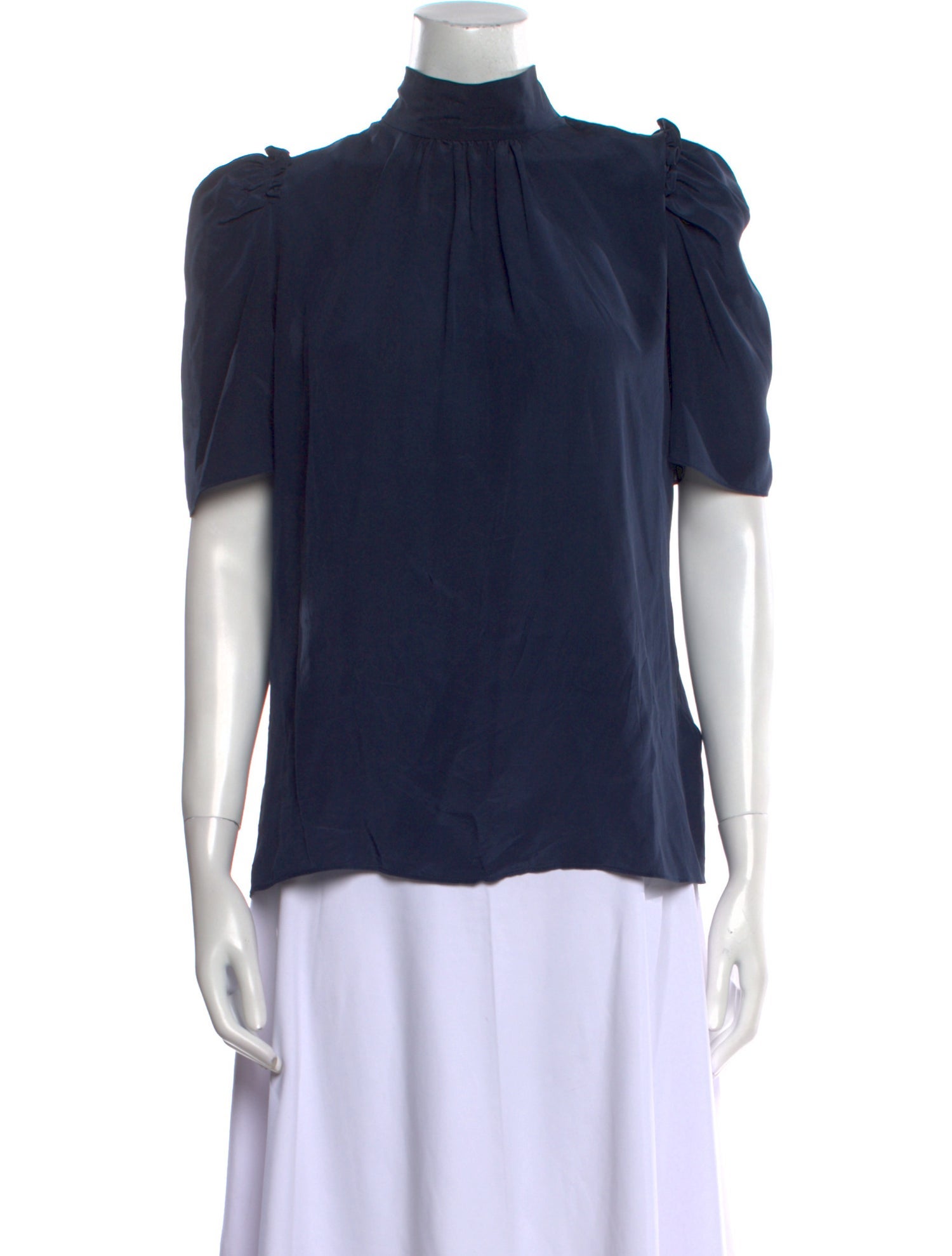 Goop G. Label Silk Mock Neck Blouse