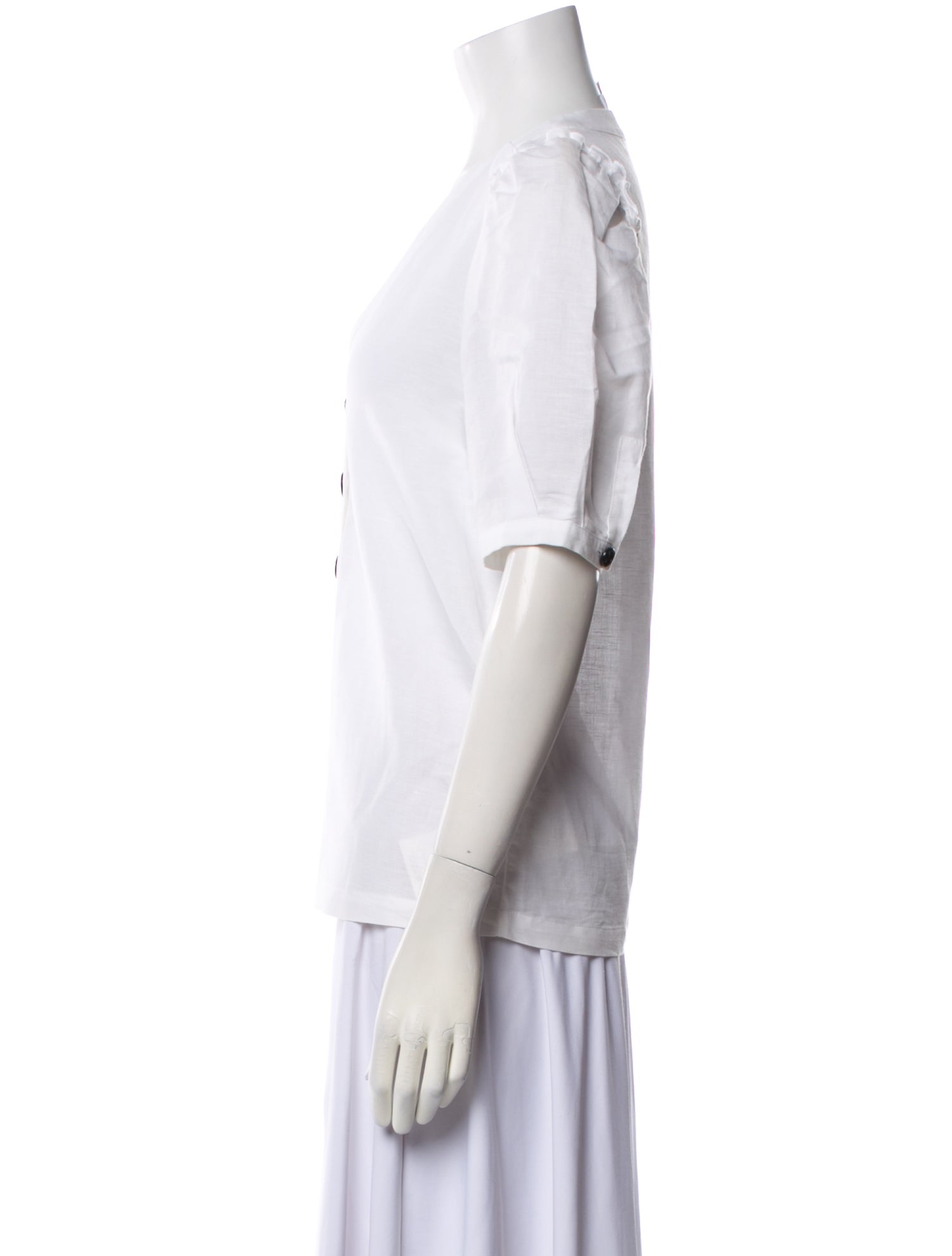 Goop G. Label Linen V-Neck Button-Up Top