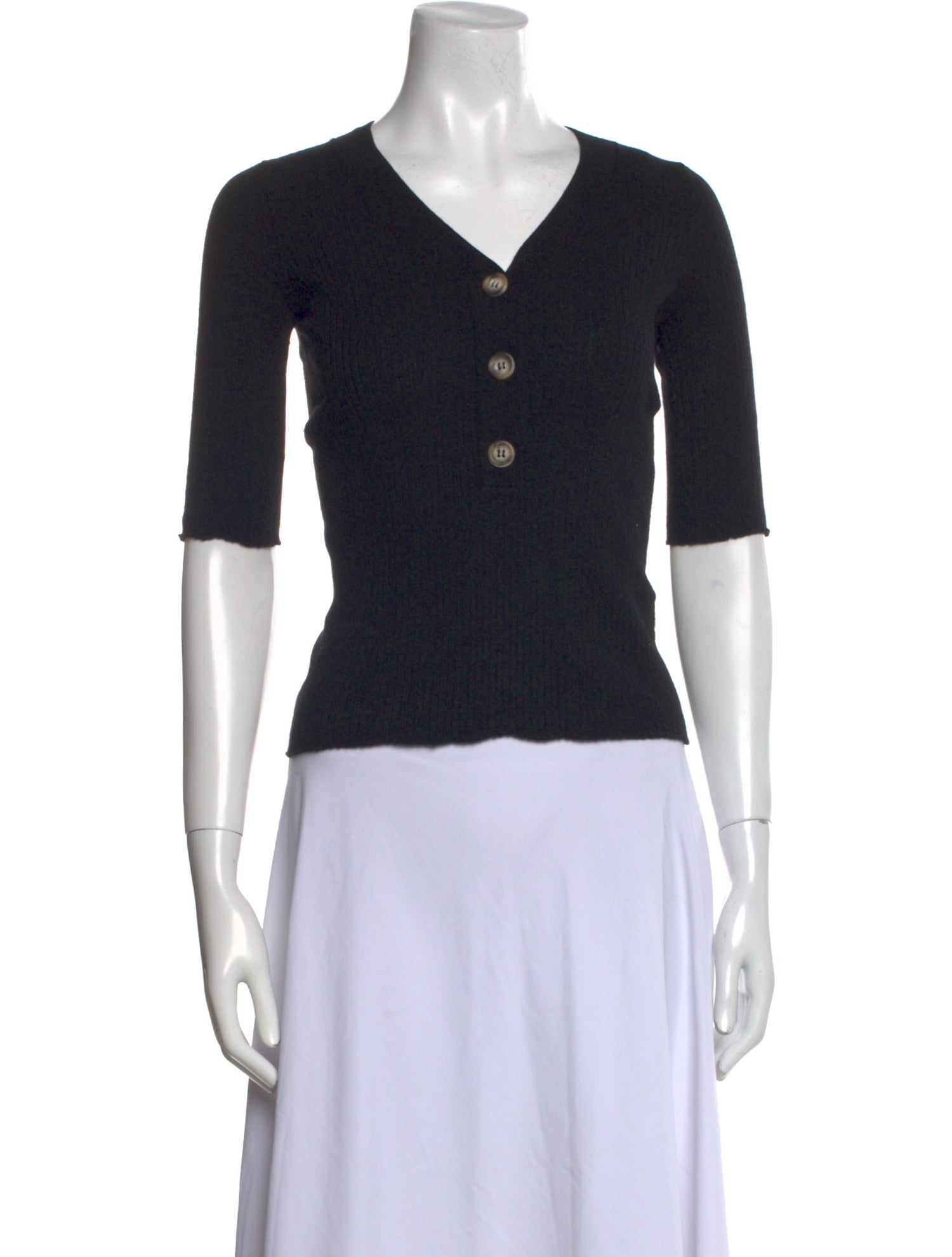 Goop G. Label Virgin Wool V-Neck Top