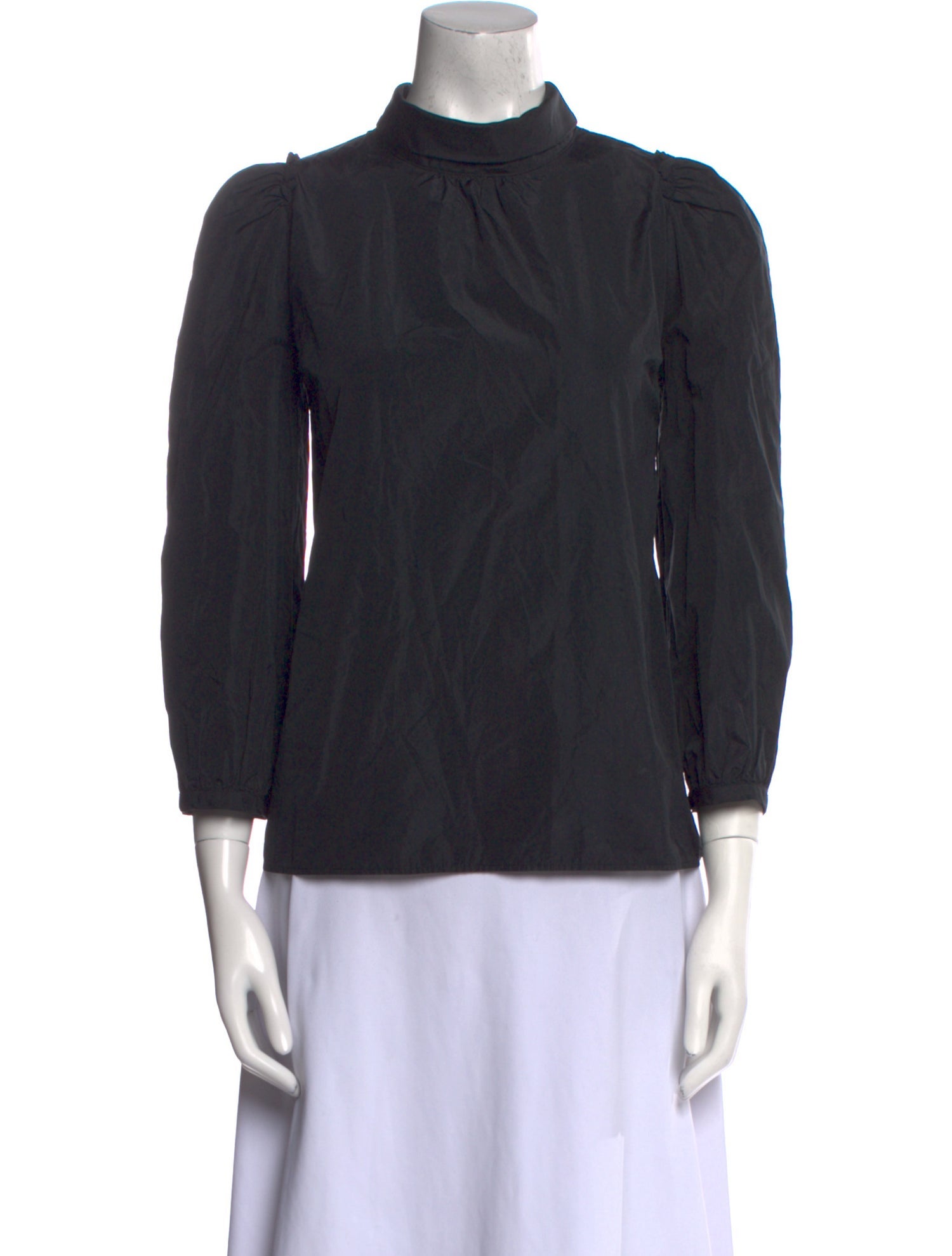 Goop G. Label Mock Neck Three-Quarter Sleeve Top