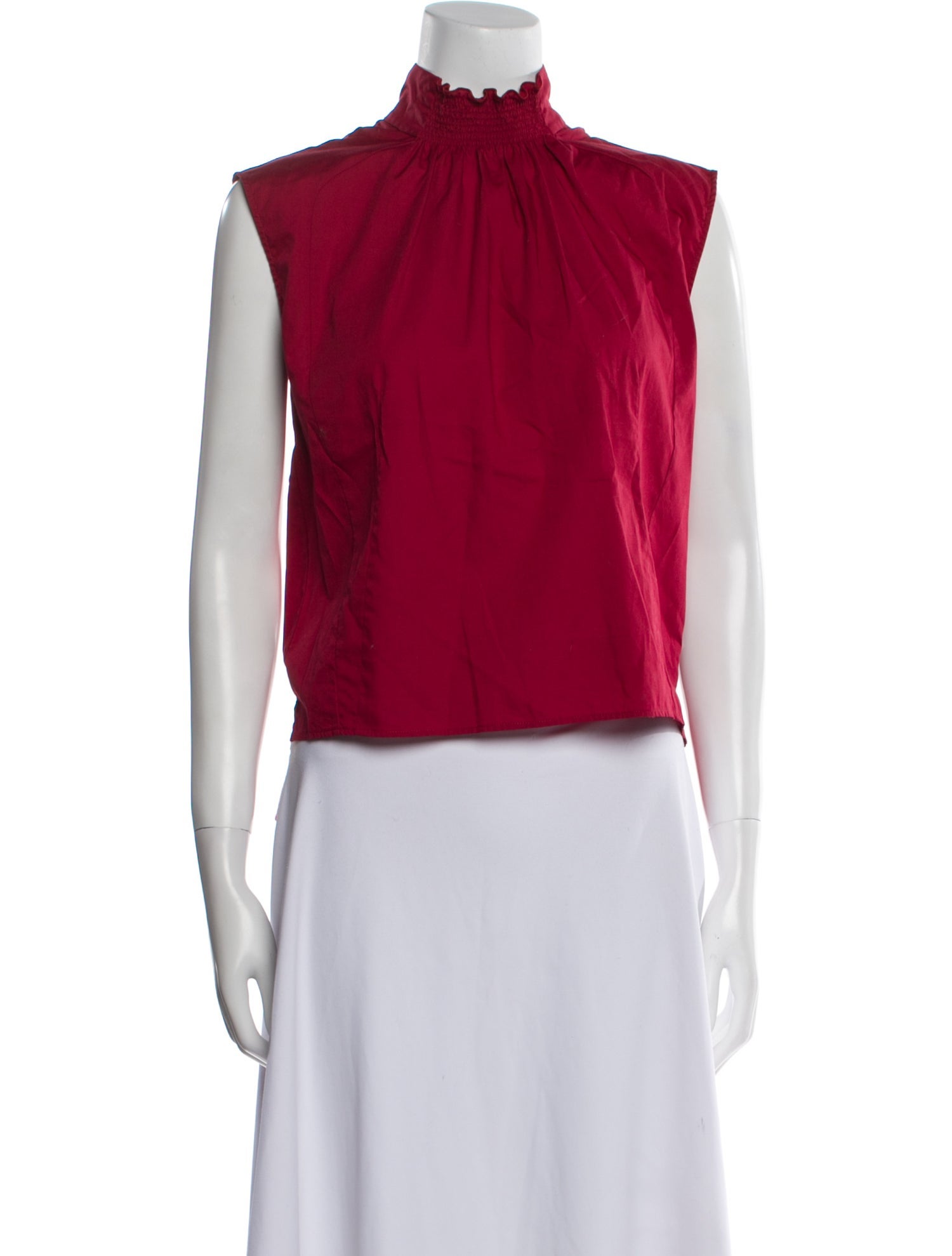 Goop G. Label Mock Neck Sleeveless Crop Top