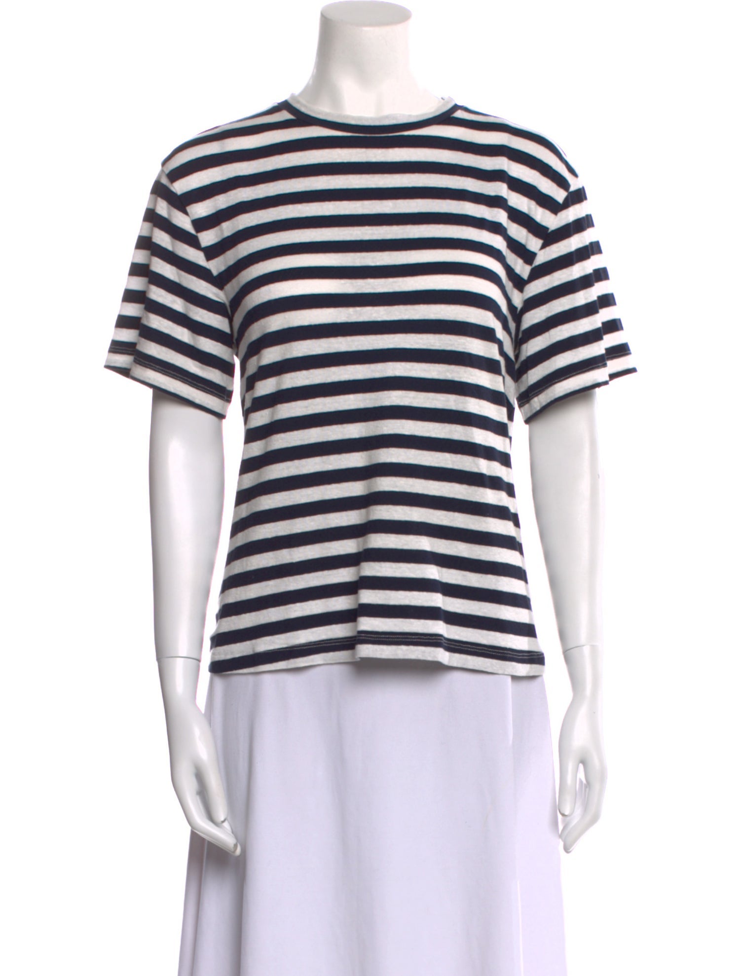 Goop G. Label Striped Crew Neck T-Shirt