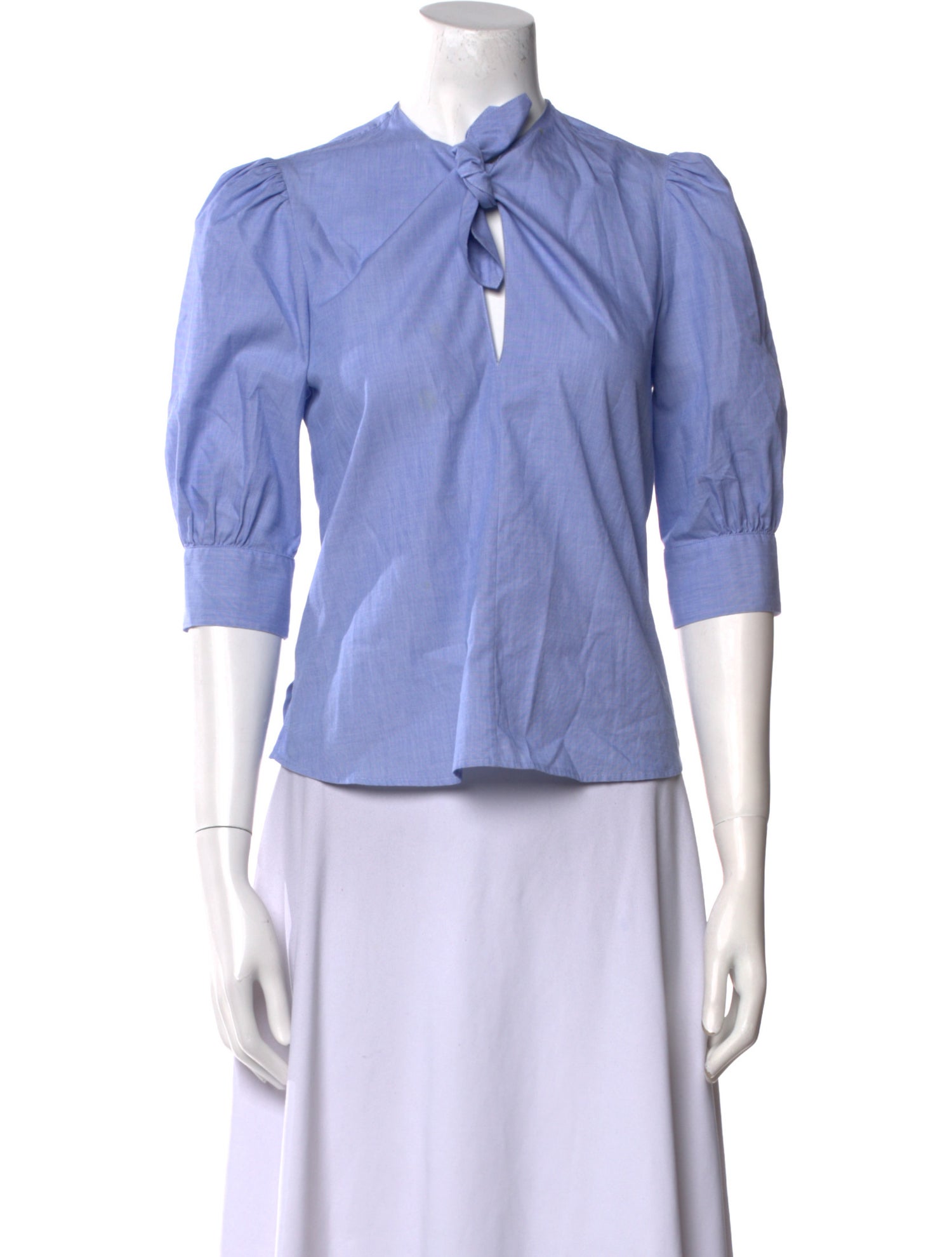 Goop G. Label Tie Neck Three-Quarter Sleeve Blouse