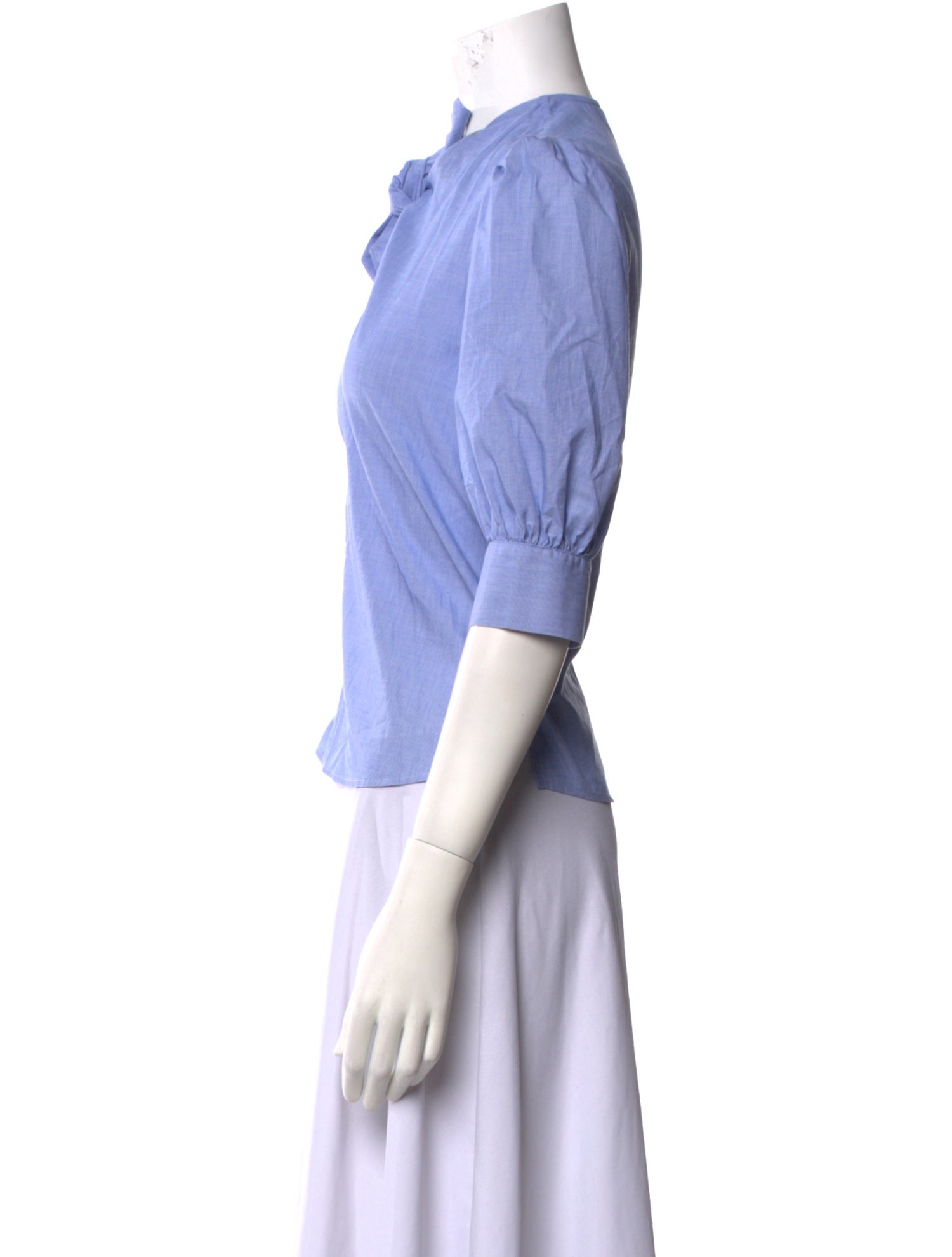 Goop G. Label Tie Neck Three-Quarter Sleeve Blouse