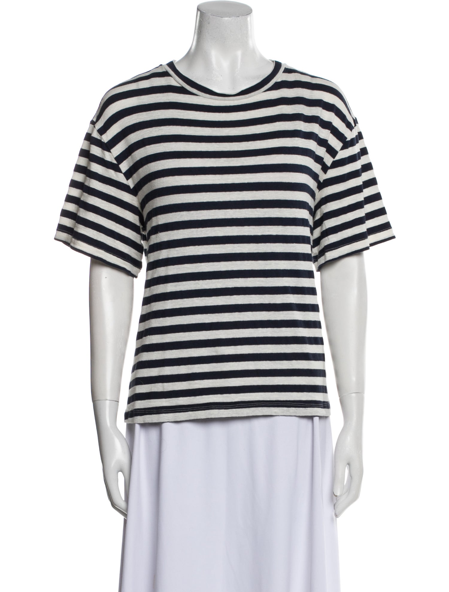 Goop G. Label Striped Crew Neck T-Shirt