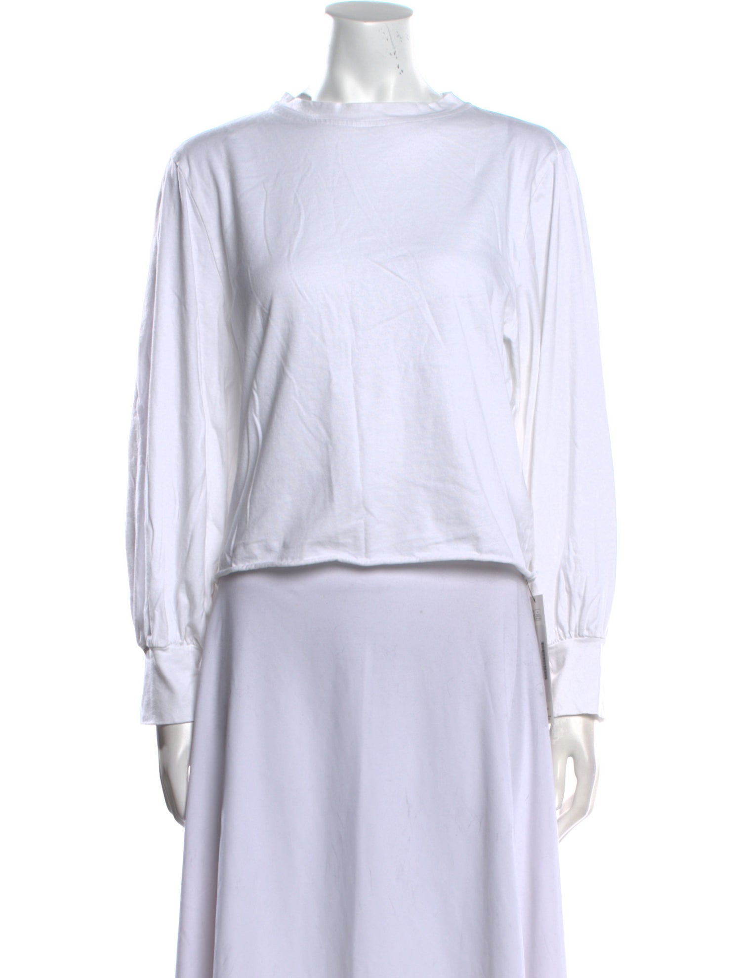 Goop G. Label Bateau Neckline Long Sleeve Crop Top