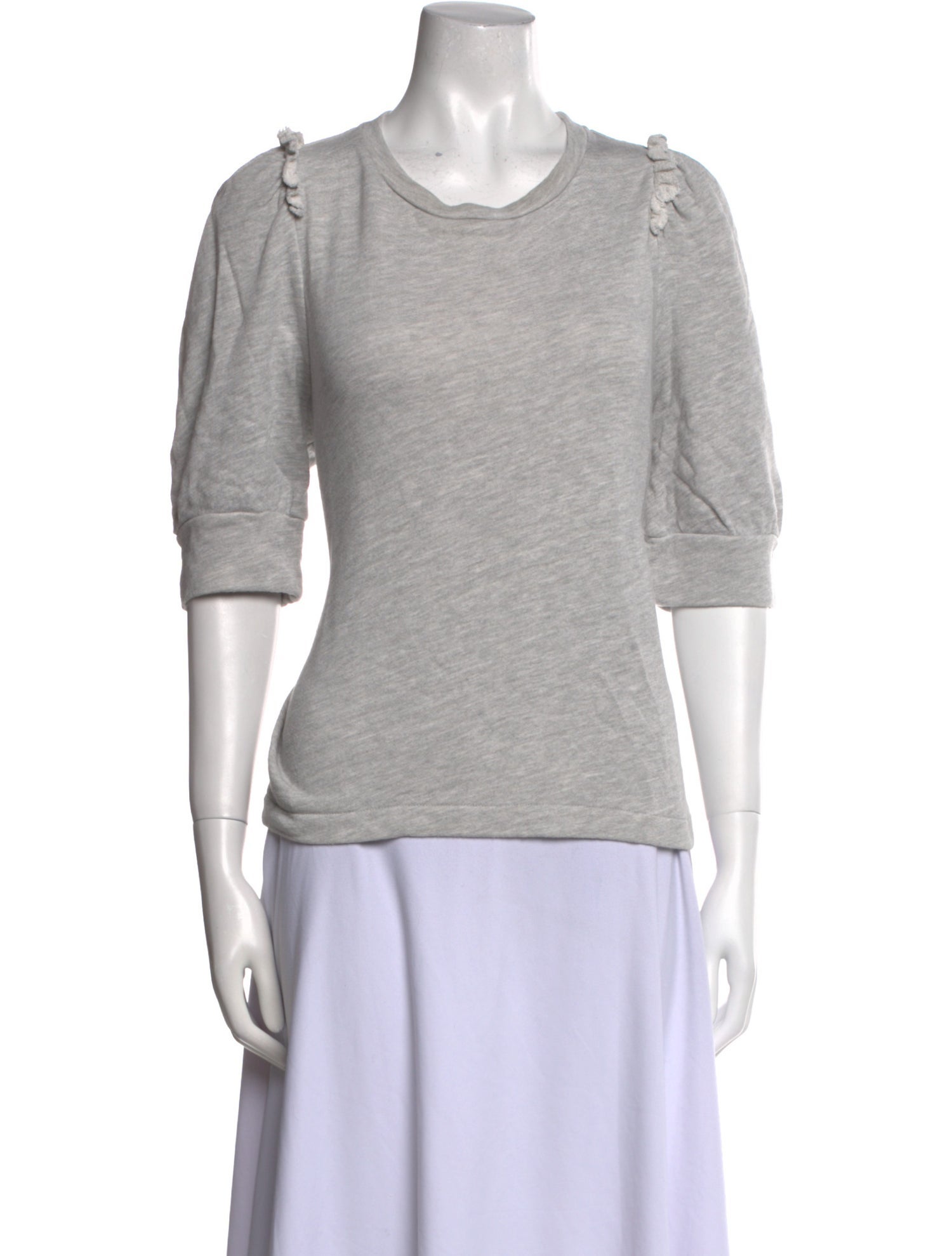 Goop G. Label Crew Neck Three-Quarter Sleeve Sweatshirt