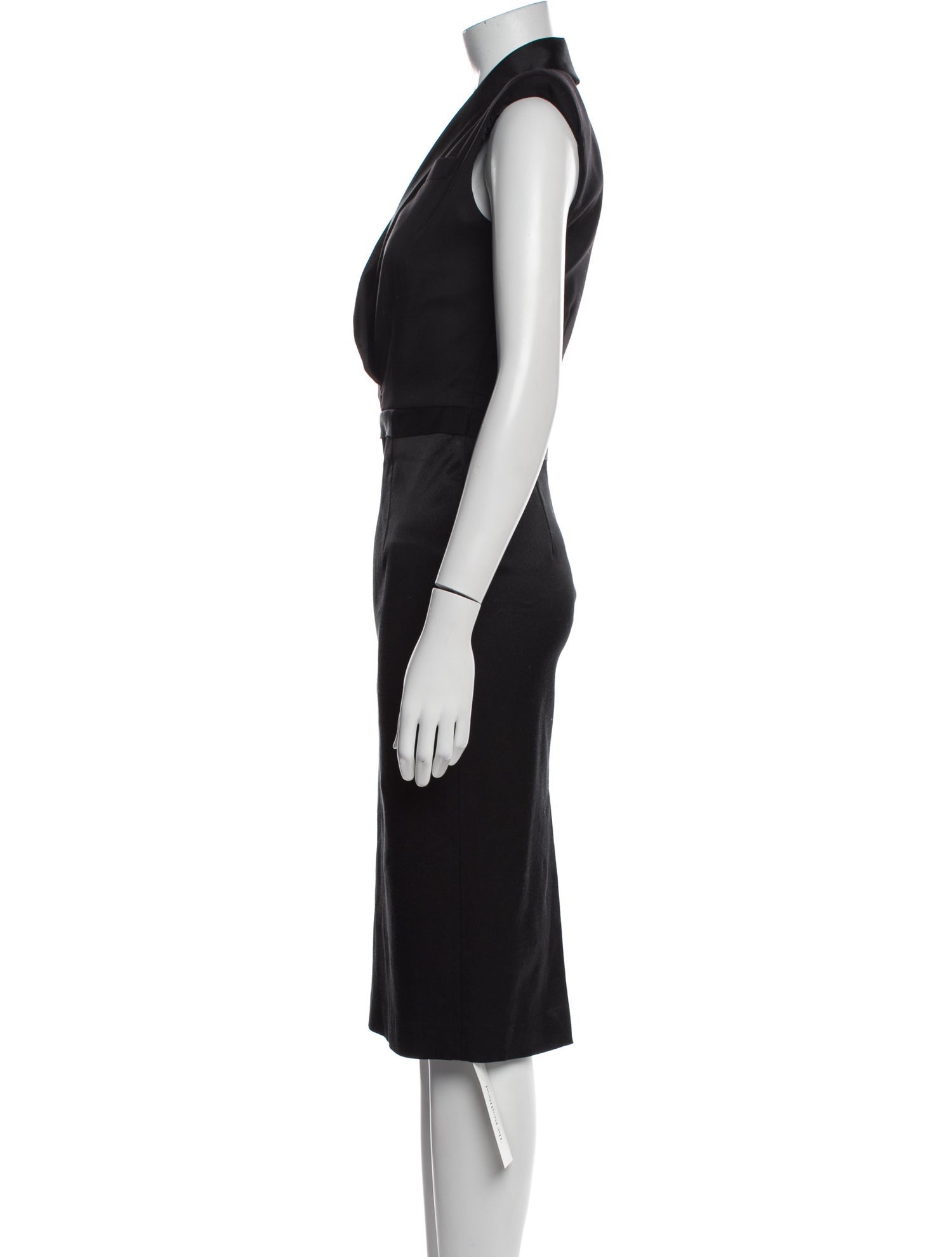 Goop G. Label V-Neck Midi Length Dress