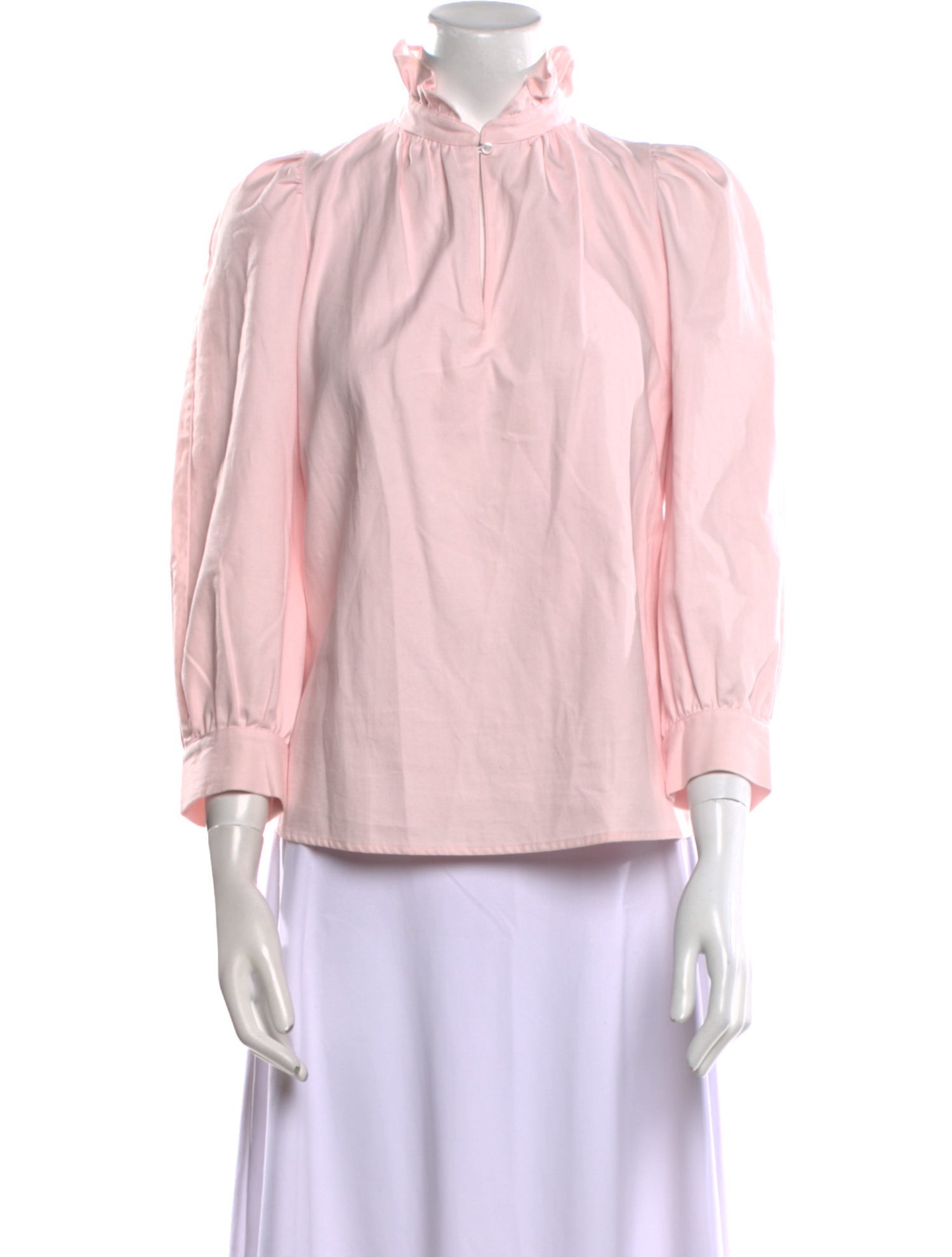 Goop G. Label Mock Neck Three-Quarter Sleeve Blouse