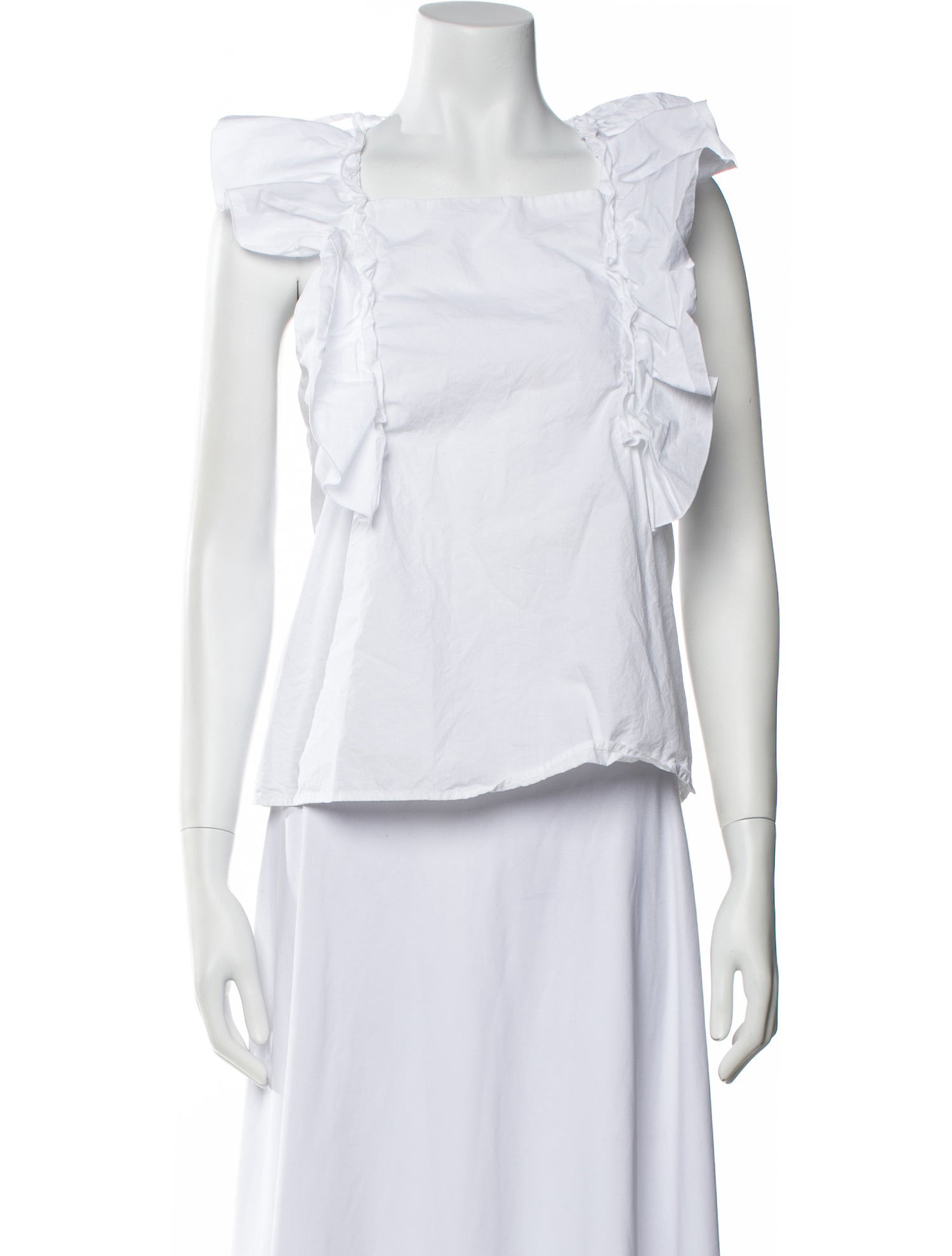 Goop G. Label Square Neckline Sleeveless Crop Top