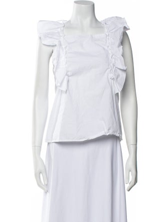 Goop G. Label Square Neckline Sleeveless Crop Top
