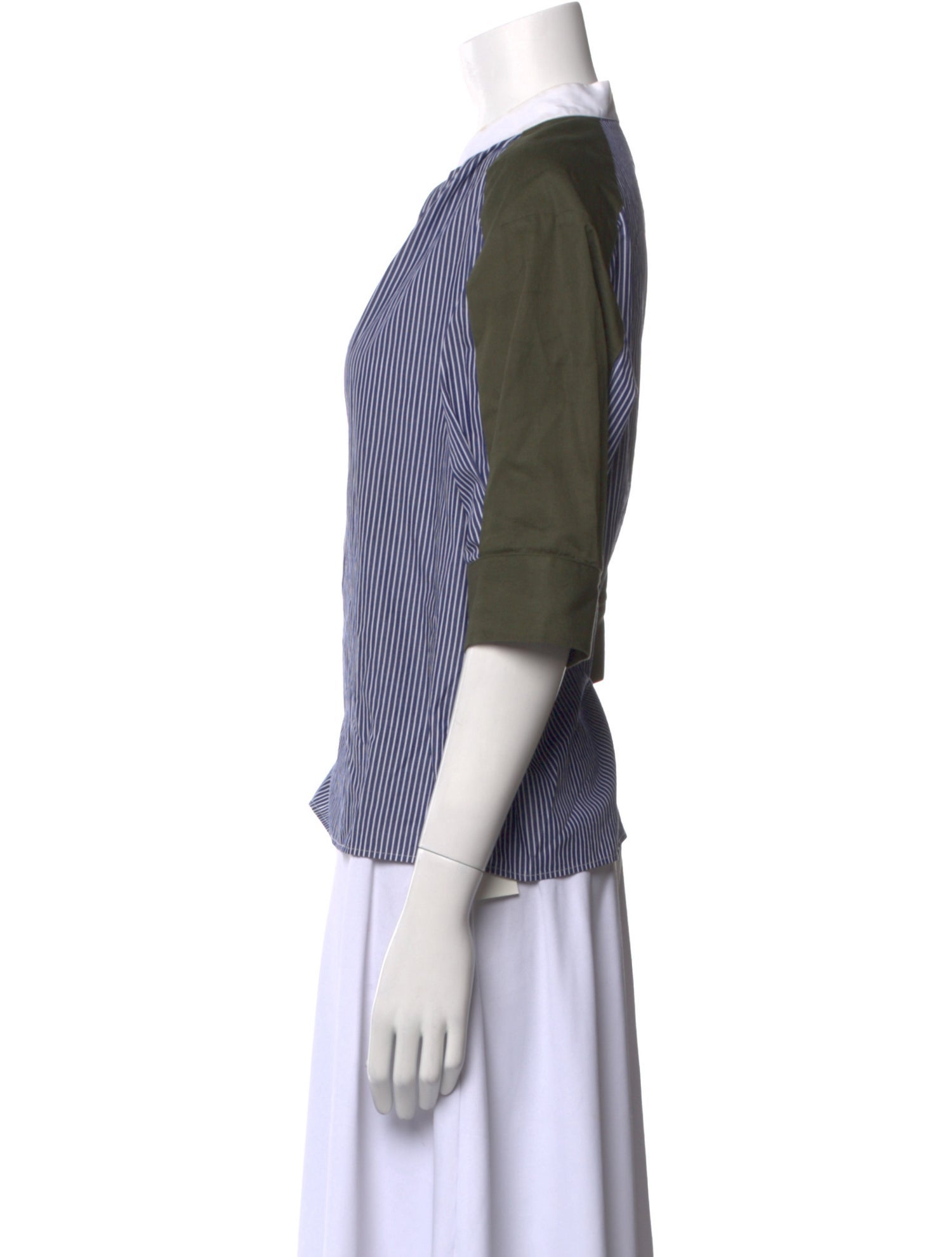 Goop G. Label Striped V-Neck Blouse