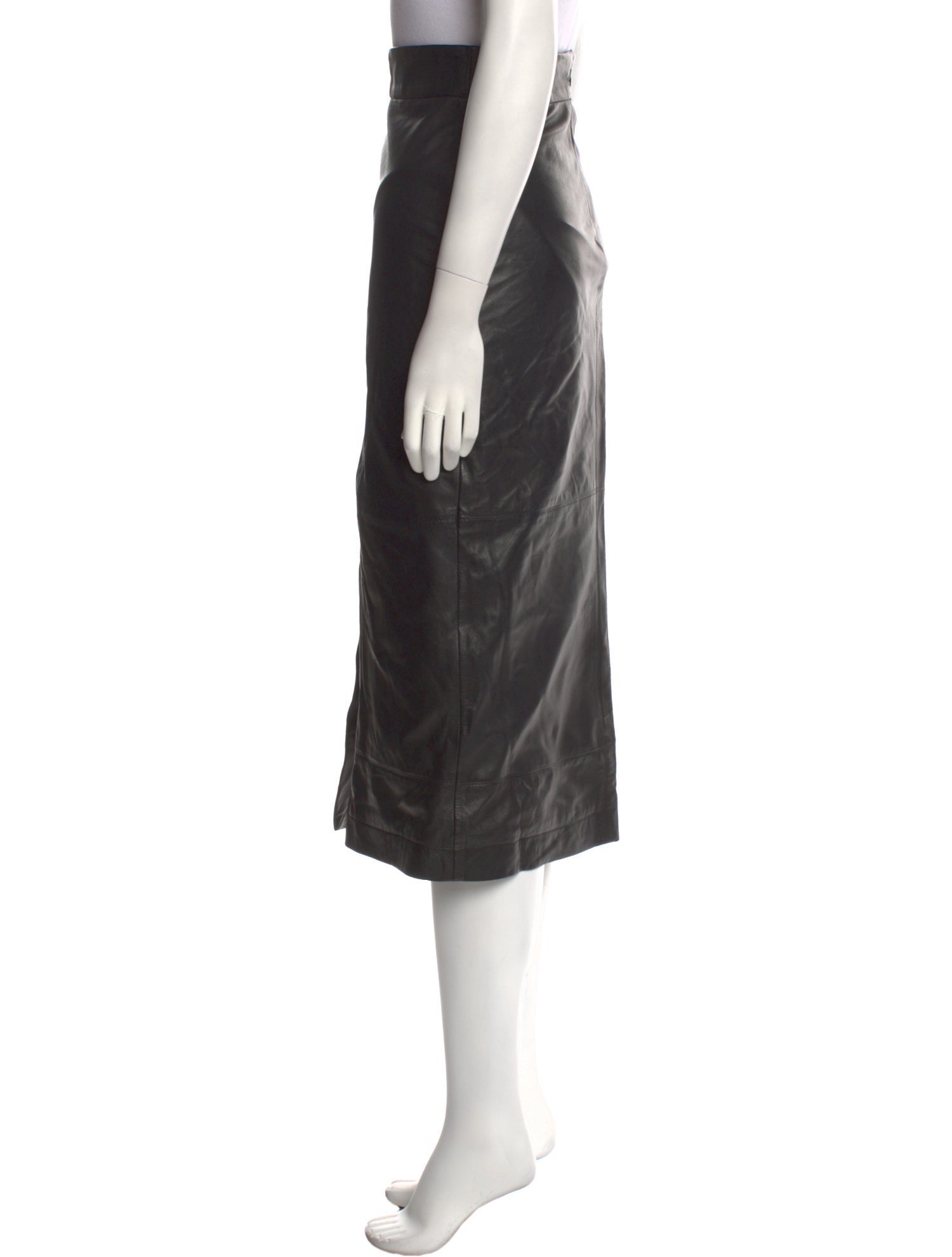 Goop G. Label Leather Midi Length Skirt