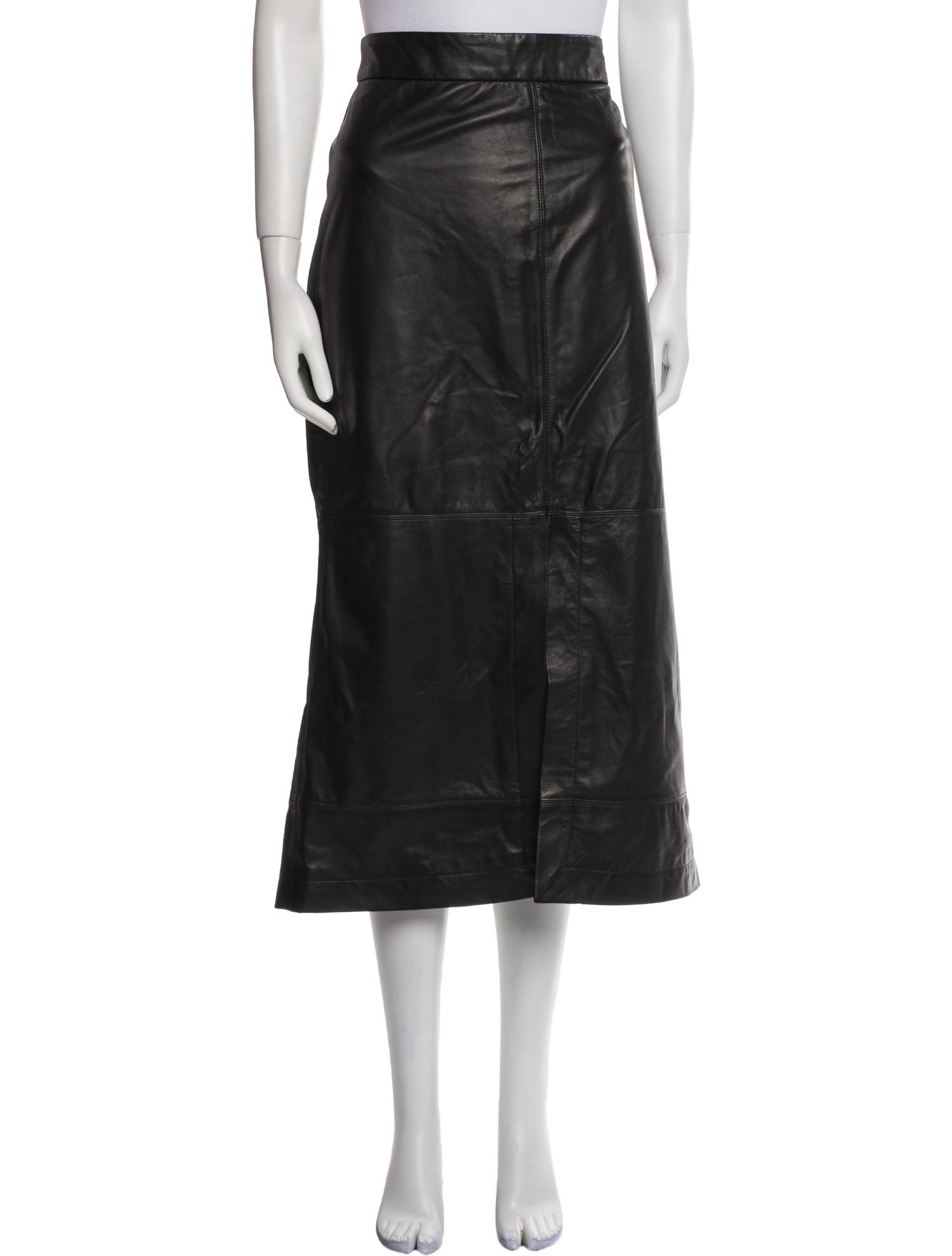 Goop G. Label Leather Midi Length Skirt