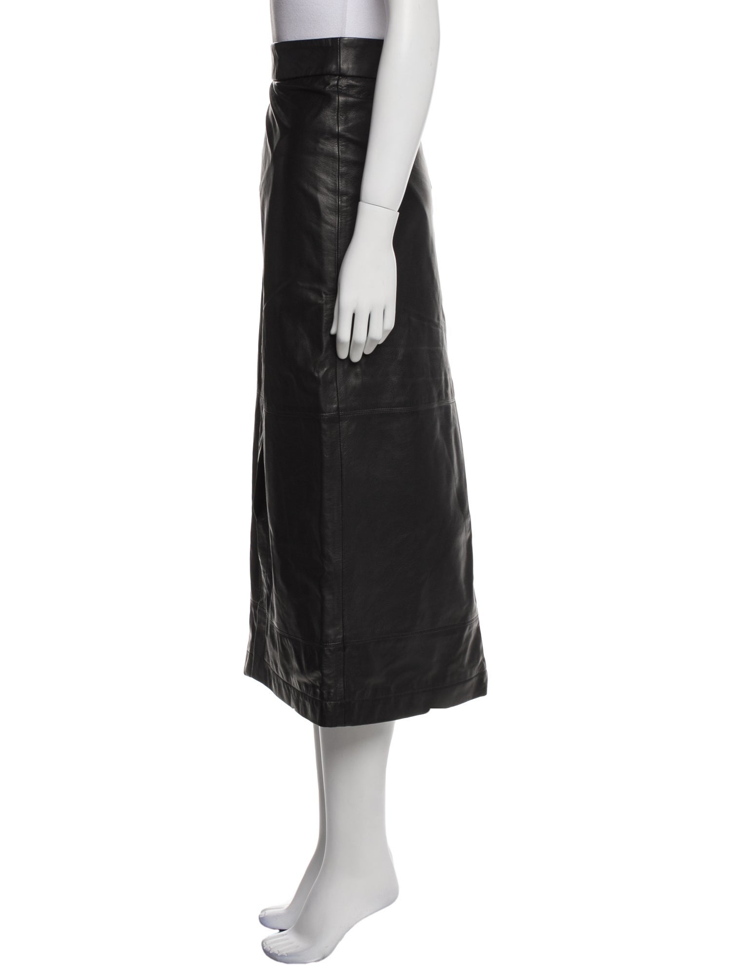 Goop G. Label Leather Midi Length Skirt