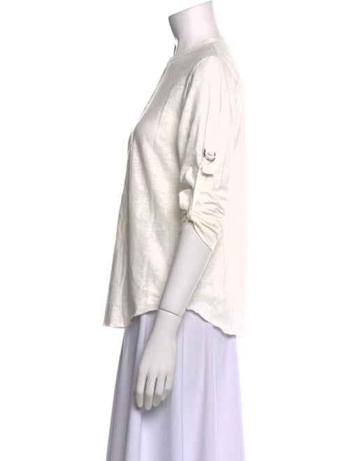 Goop G. Label Three-Quarter Sleeve Button-Up Top