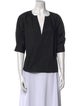 Goop G. Label V-Neck Three-Quarter Sleeve Blouse