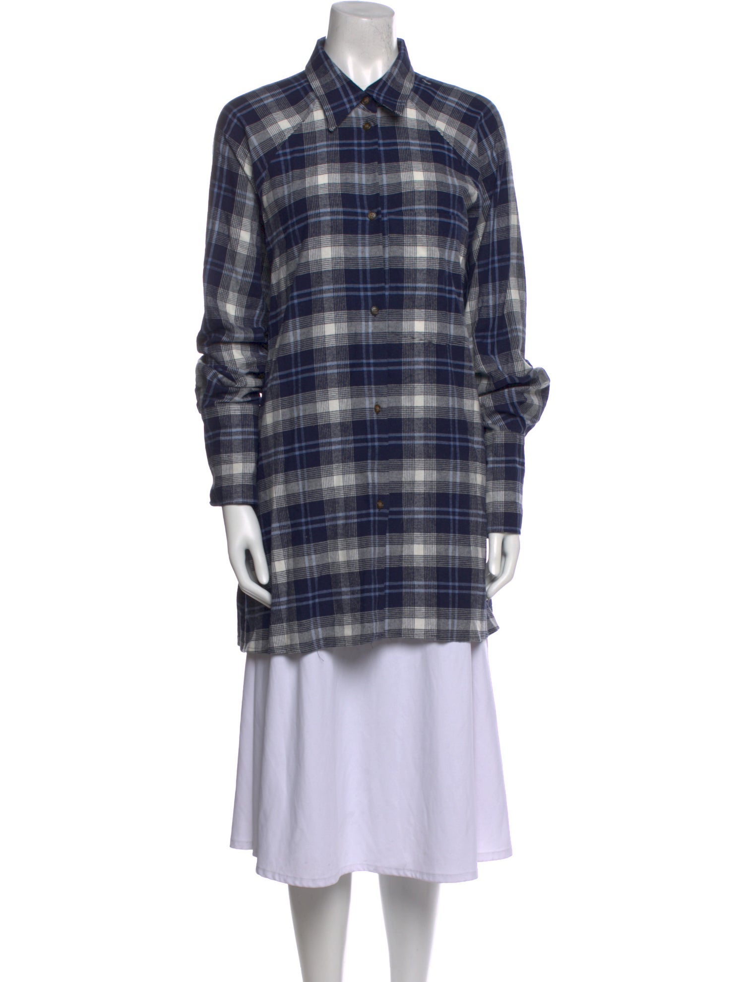 Goop G. Label Plaid Print Long Sleeve Tunic