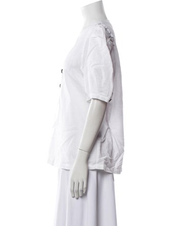 Goop G. Label Linen V-Neck Button-Up Top
