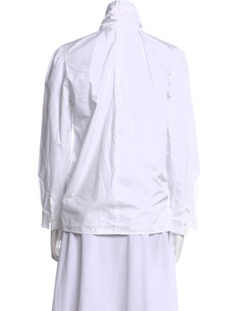 Goop G. Label Mock Neck Long Sleeve Blouse