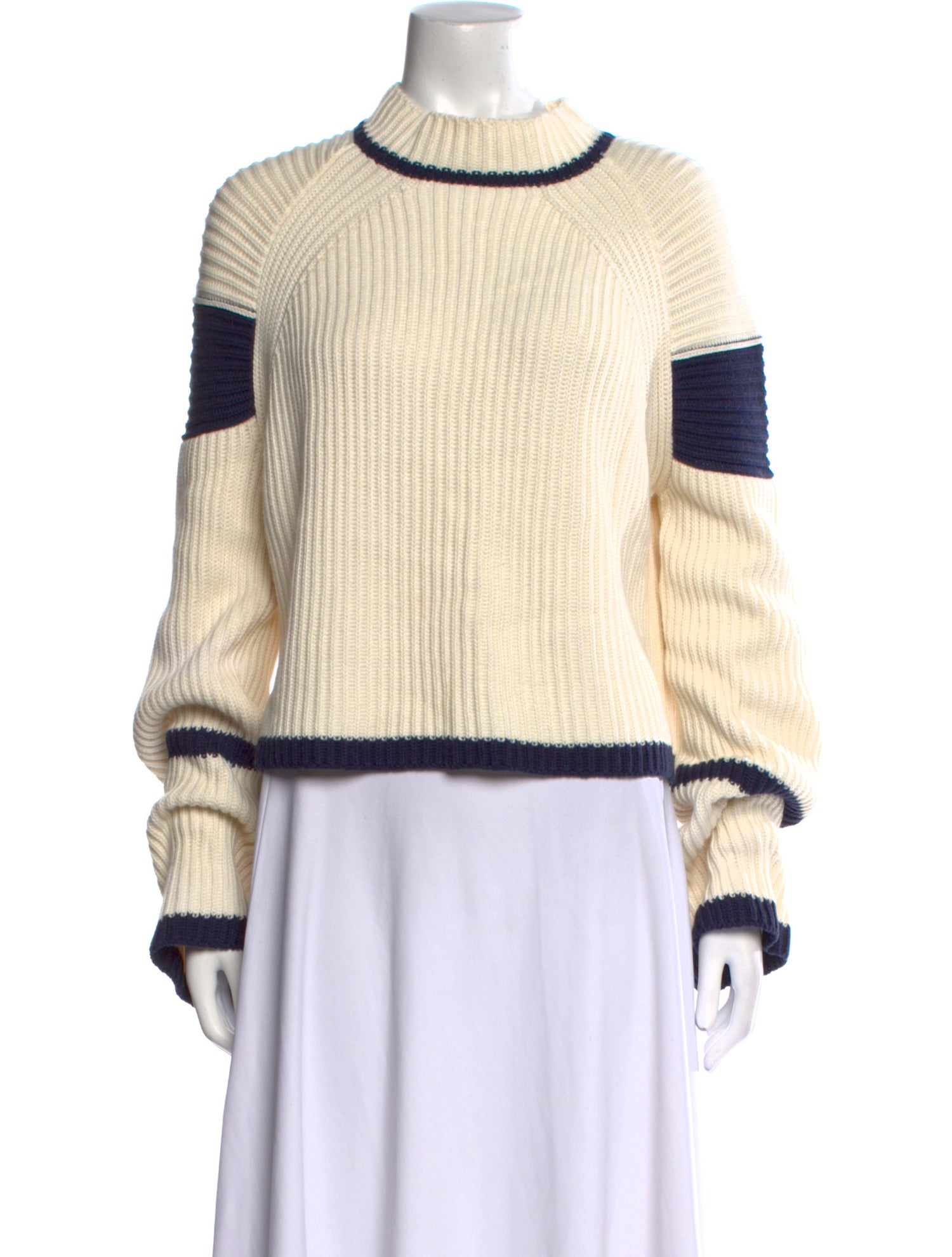 Goop G. Label Colorblock Pattern Mock Neck Sweater