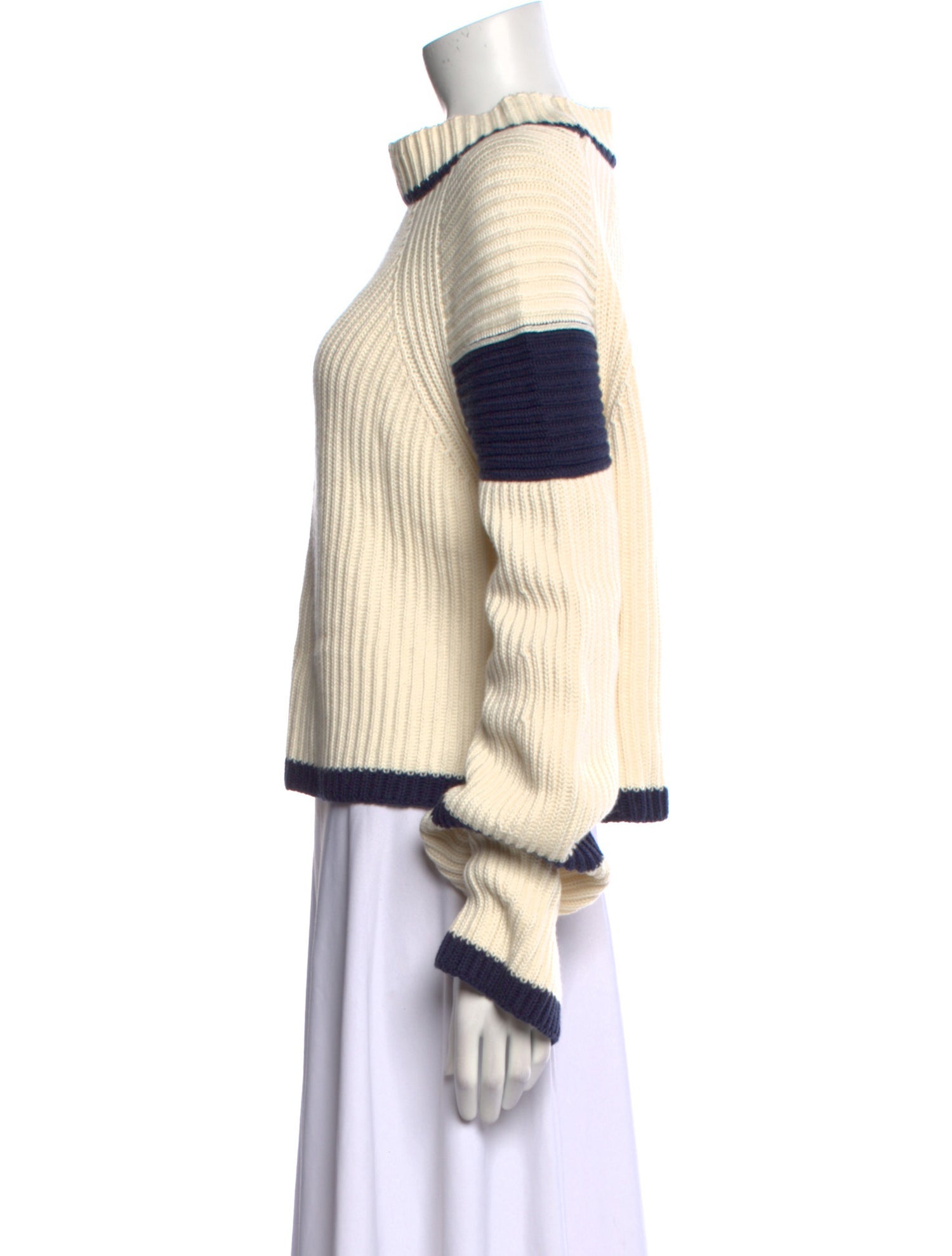 Goop G. Label Colorblock Pattern Mock Neck Sweater