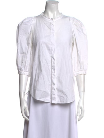 Goop G. Label Three-Quarter Sleeve Button-Up Top