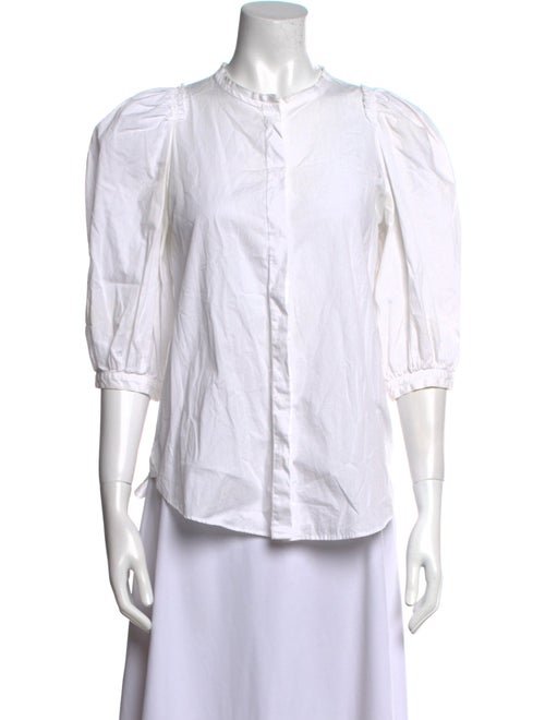 Goop G. Label Three-Quarter Sleeve Button-Up Top