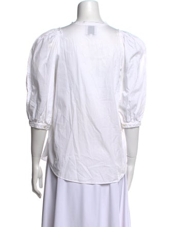 Goop G. Label Three-Quarter Sleeve Button-Up Top