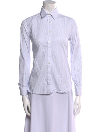 Goop G. Label Striped Long Sleeve Button-Up Top