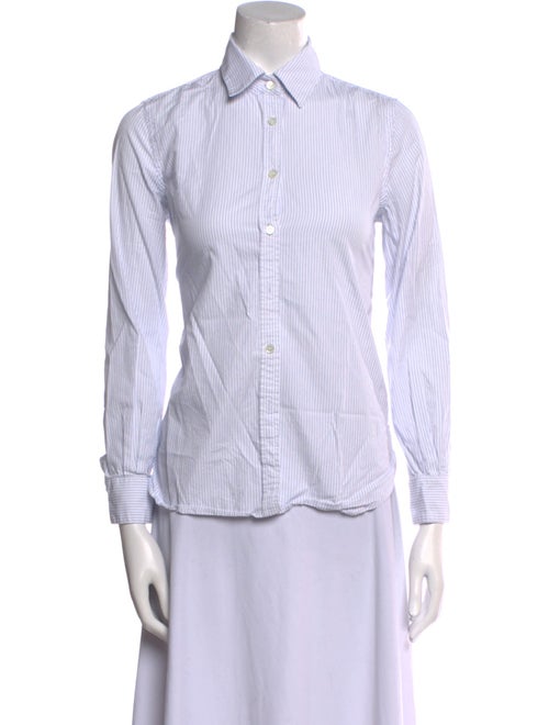 Goop G. Label Striped Long Sleeve Button-Up Top