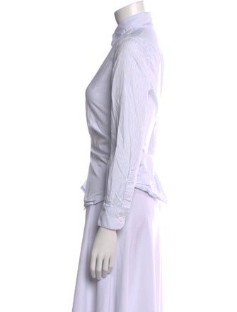 Goop G. Label Striped Long Sleeve Button-Up Top