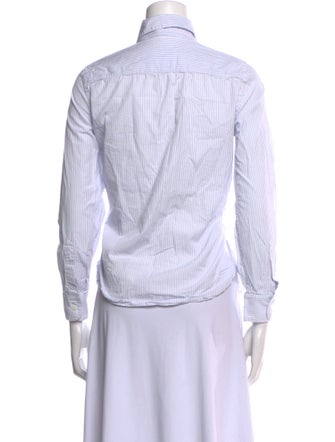 Goop G. Label Striped Long Sleeve Button-Up Top