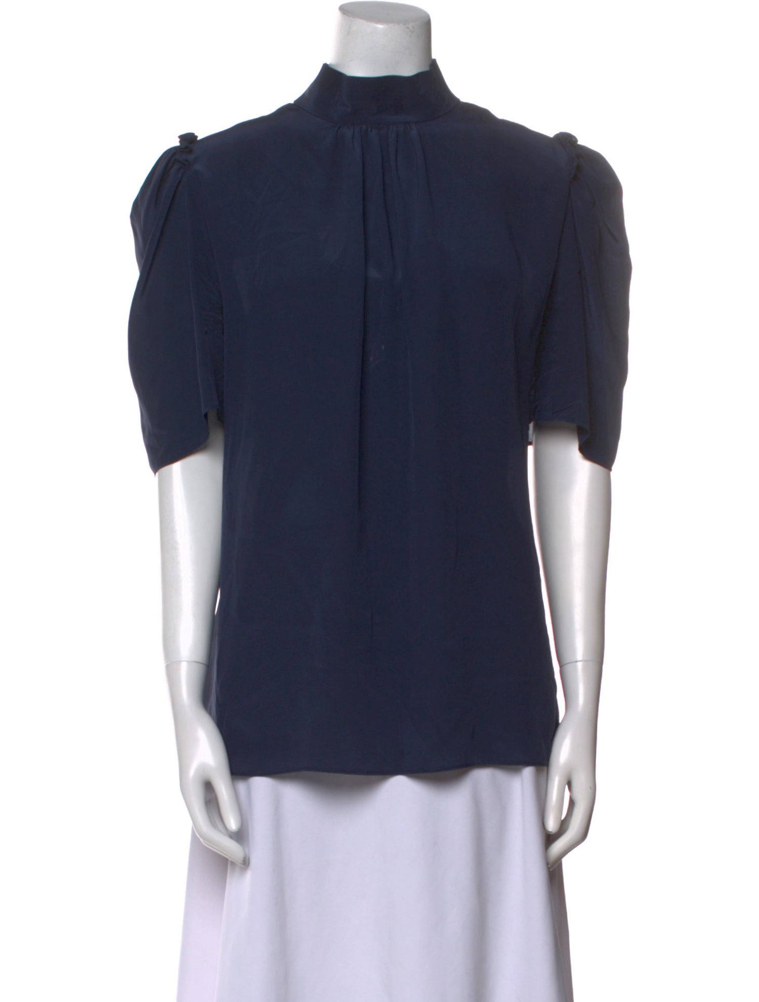 Goop G. Label Silk Mock Neck Blouse