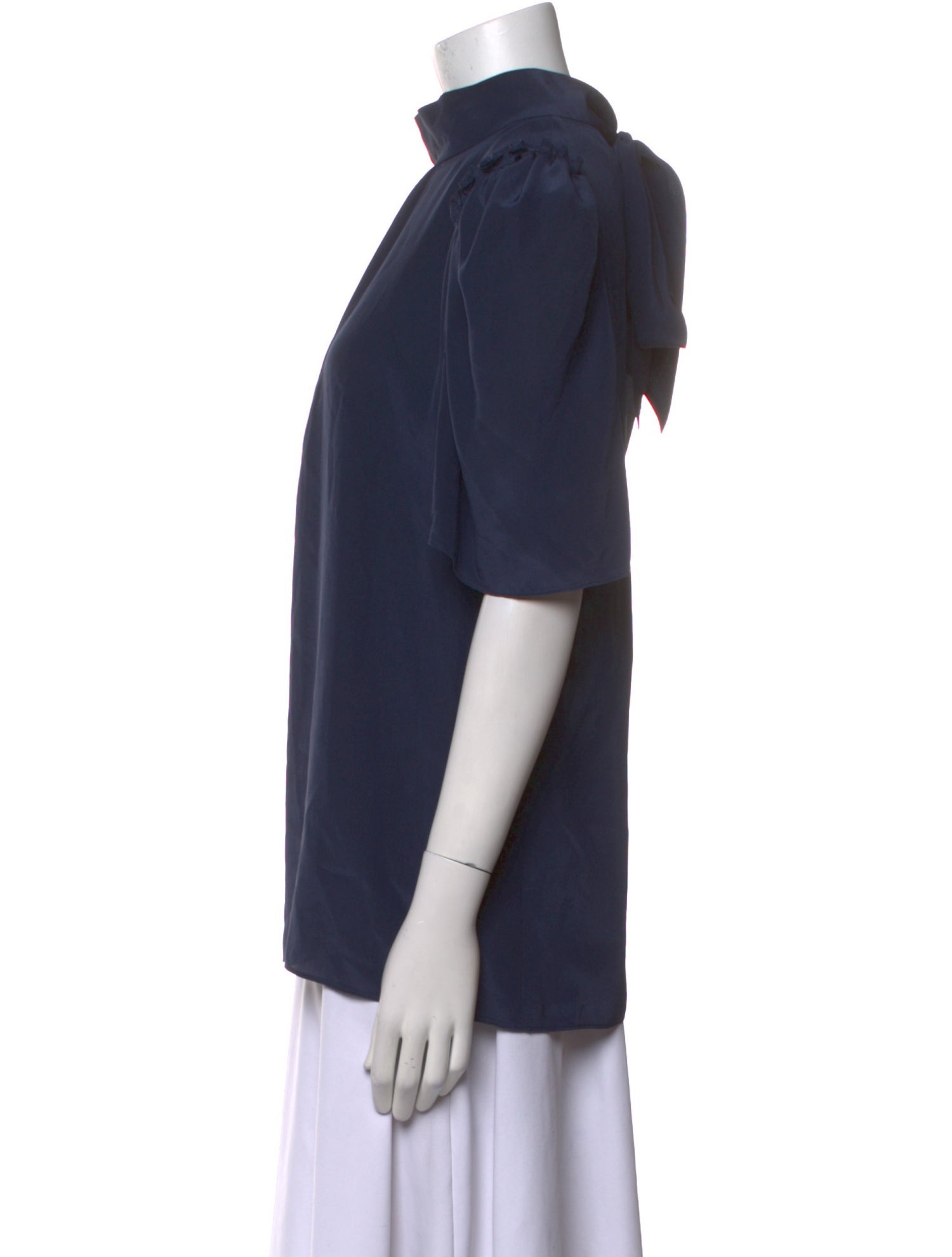 Goop G. Label Silk Mock Neck Blouse