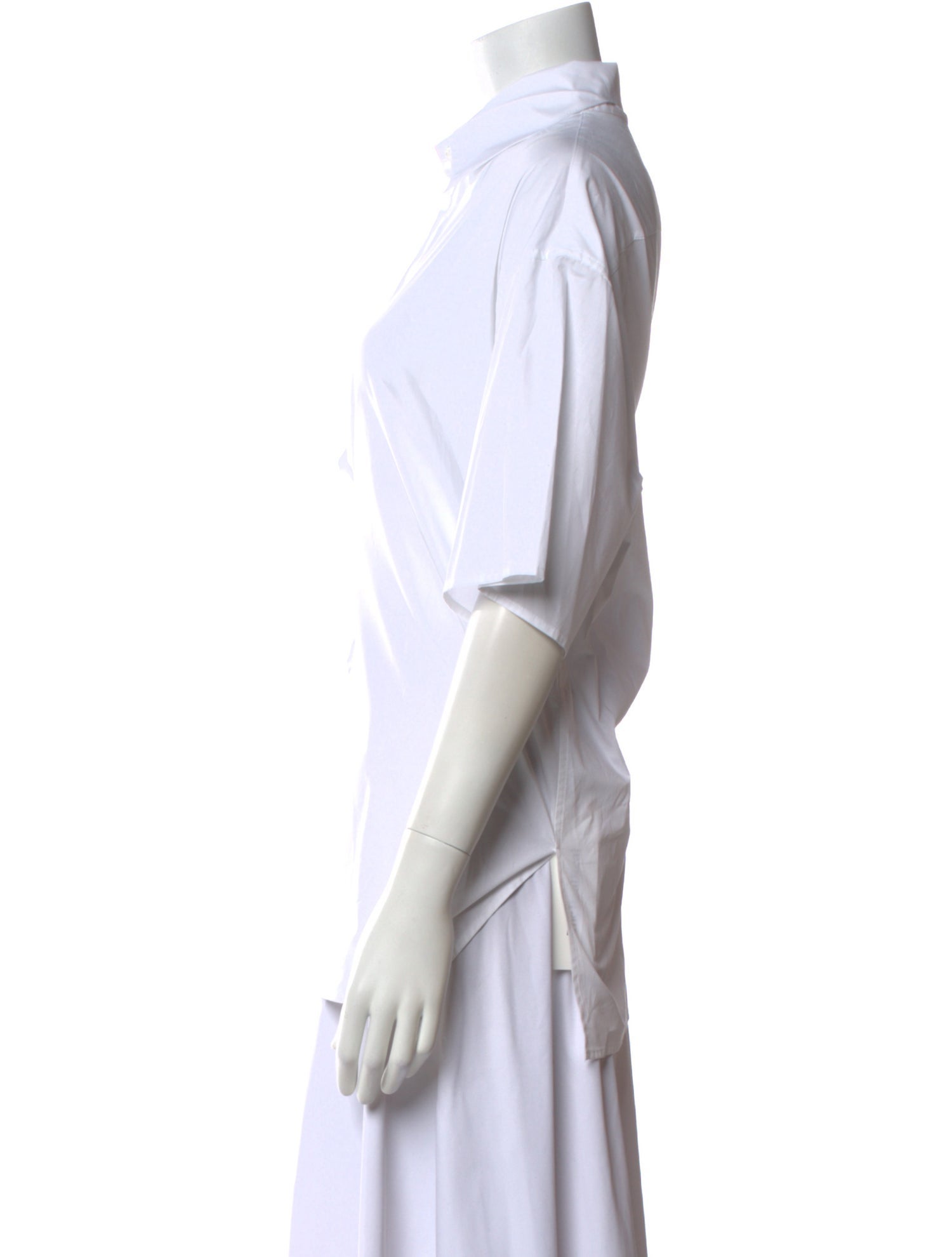 Goop G. Label Three-Quarter Sleeve Button-Up Top