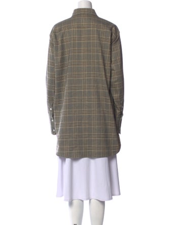 Goop G. Label Plaid Print Long Sleeve Button-Up Top