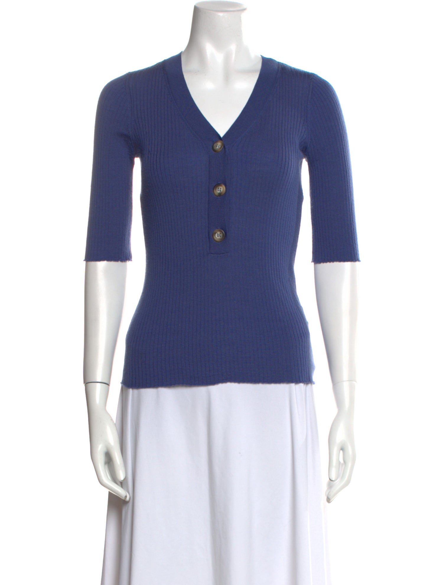 Goop G. Label Virgin Wool V-Neck Polo