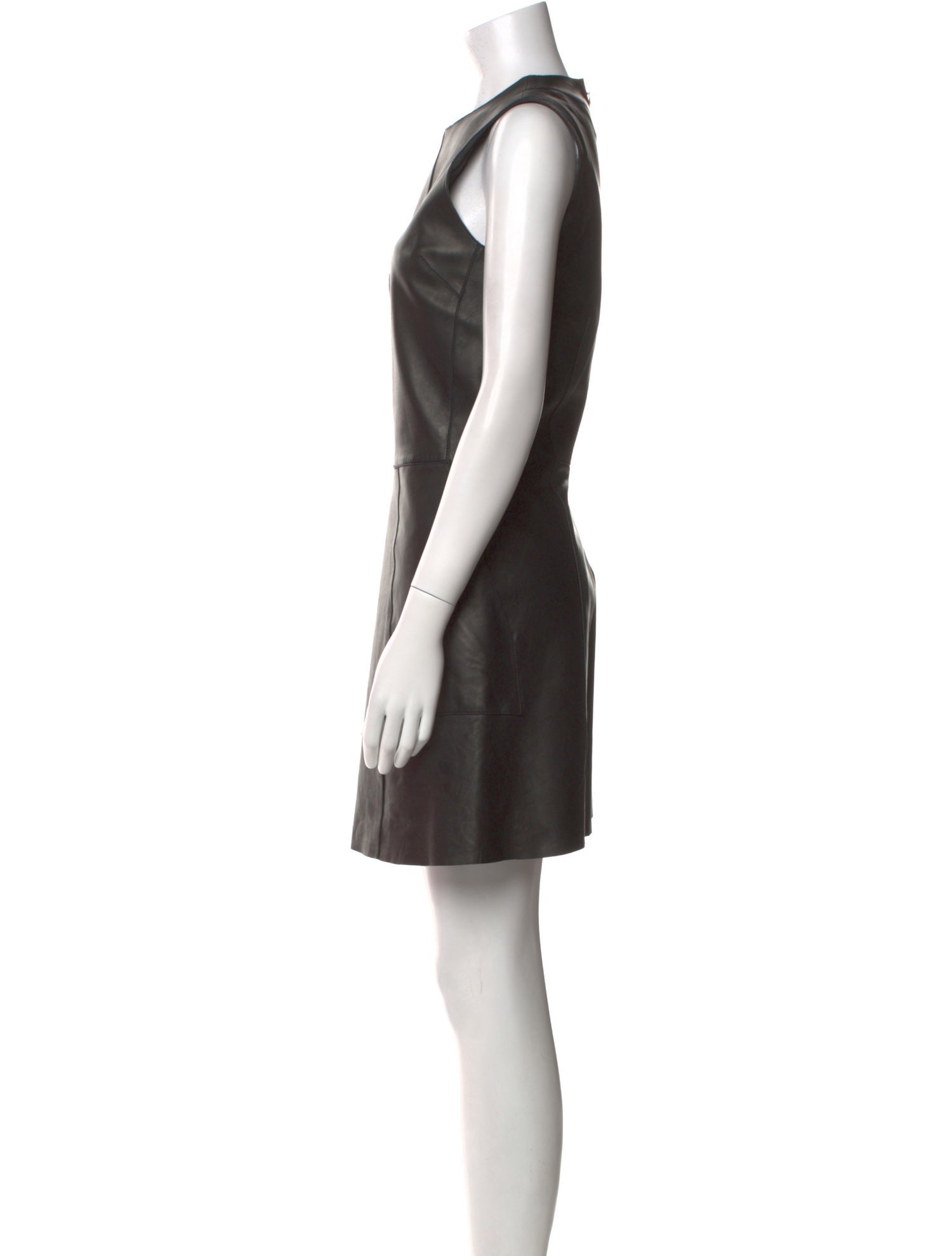 Goop G. Label Leather Mini Dress