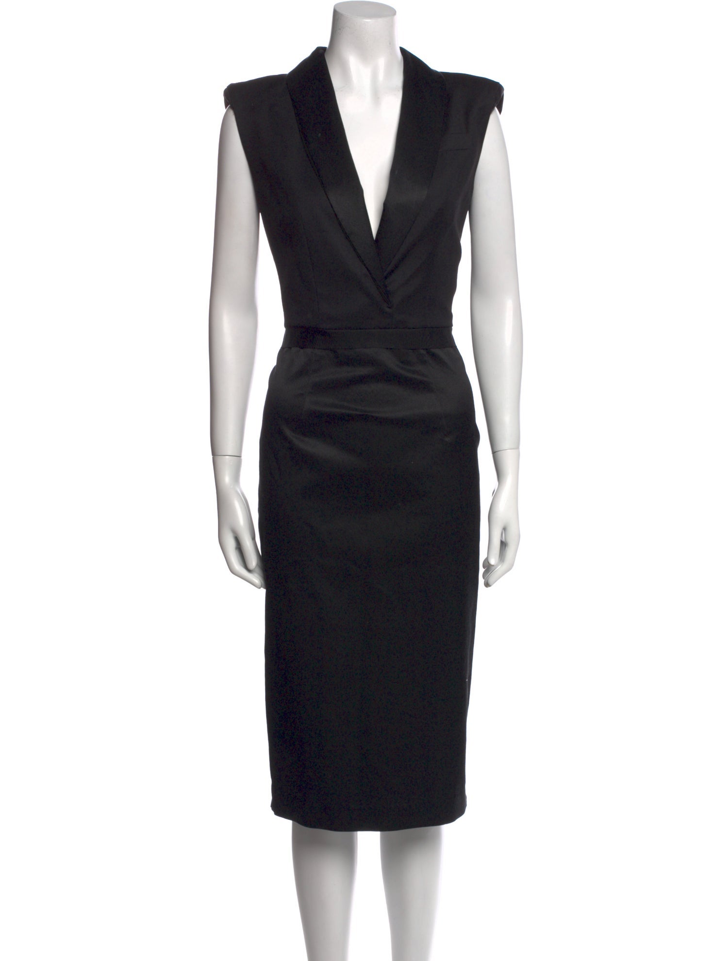 Goop G. Label V-Neck Midi Length Dress