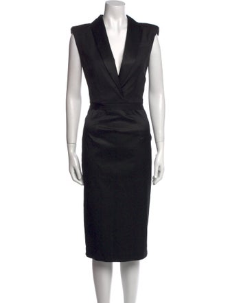 Goop G. Label V-Neck Midi Length Dress