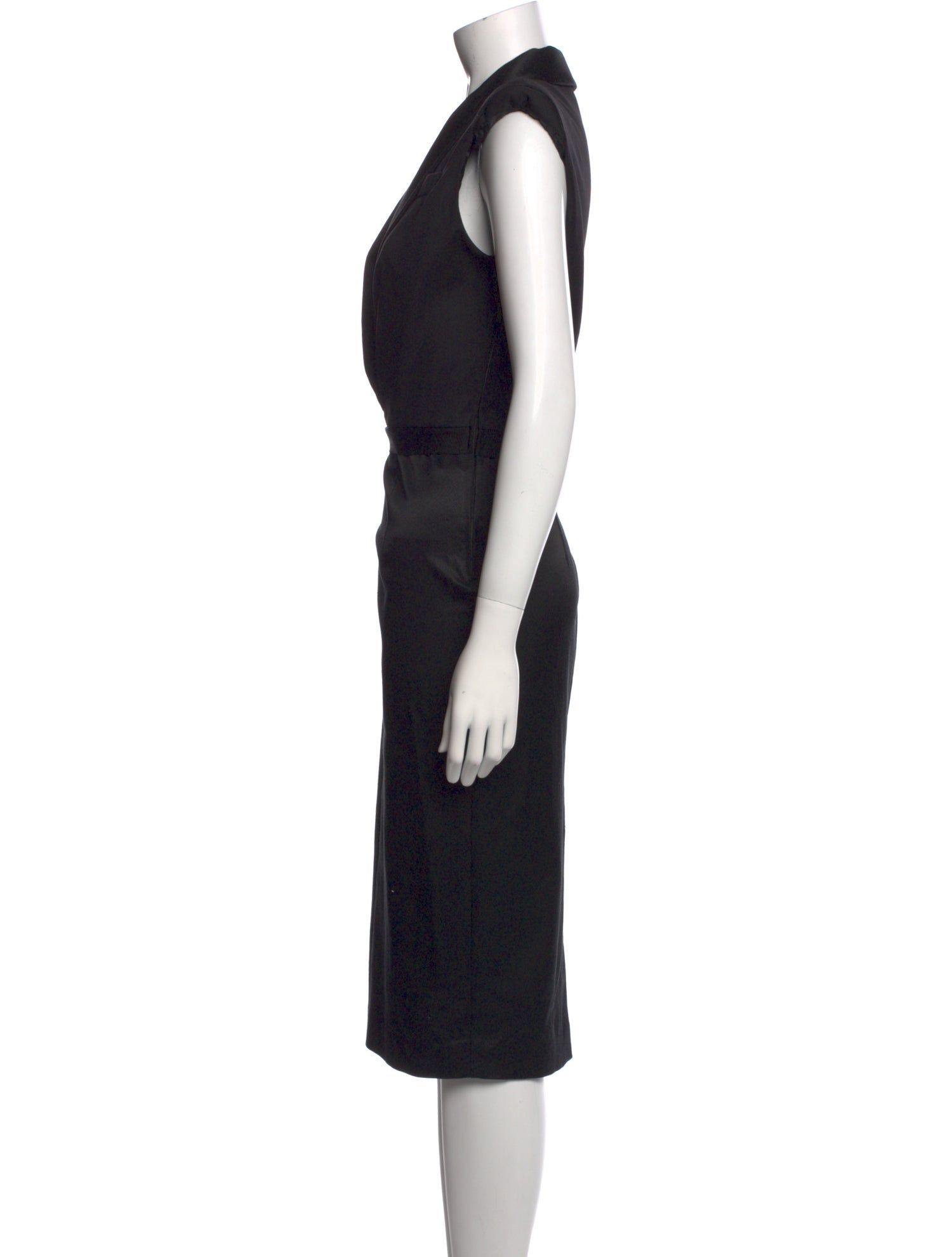 Goop G. Label V-Neck Midi Length Dress