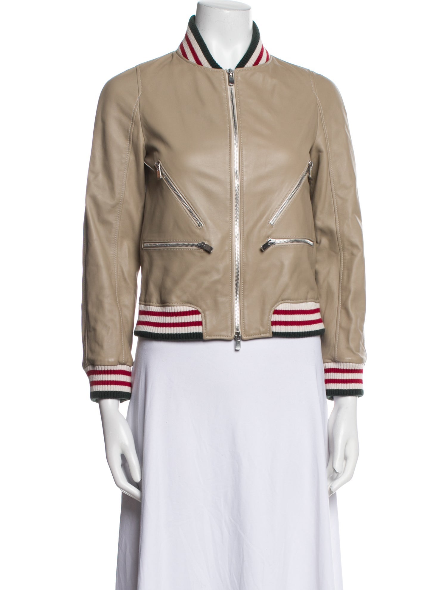 Goop G. Label Leather Bomber Jacket
