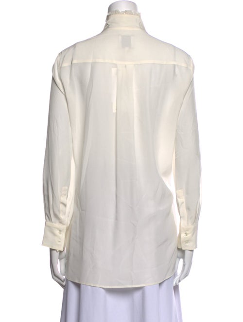 Goop G. Label Silk Mock Neck Button-Up Top
