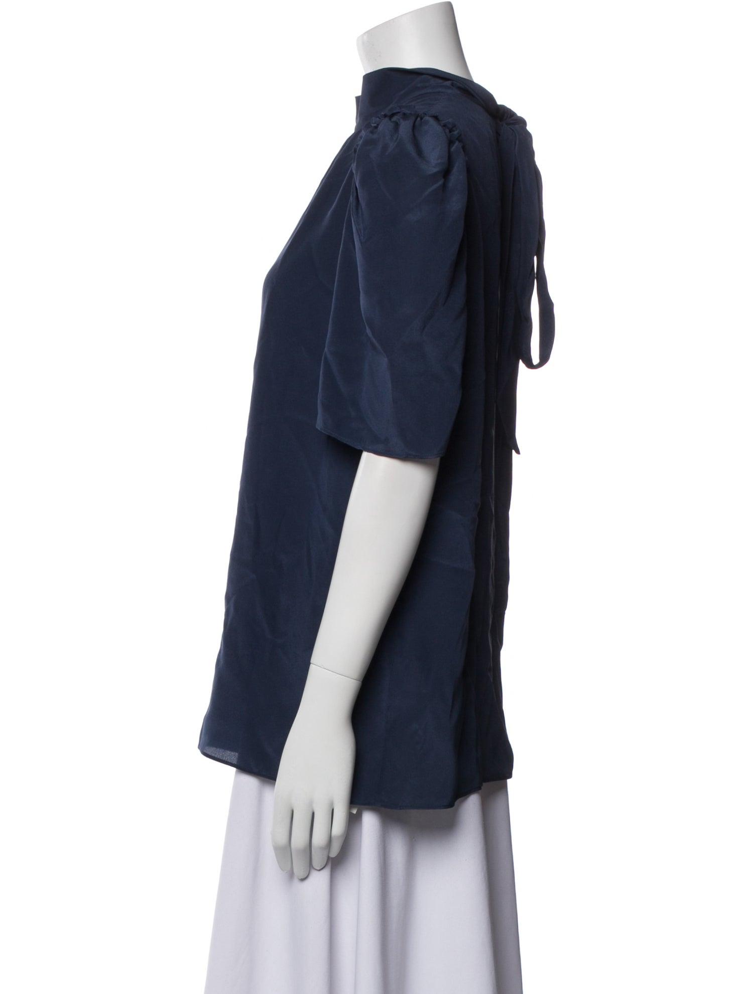 Goop G. Label Silk Mock Neck Blouse