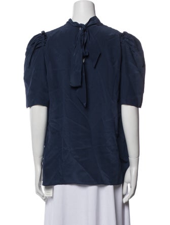 Goop G. Label Silk Mock Neck Blouse