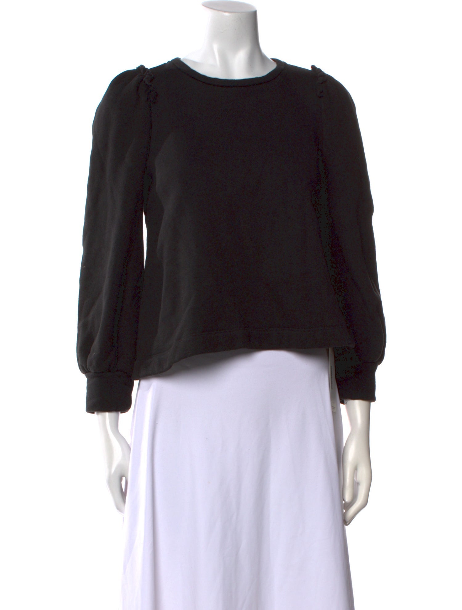 Goop G. Label Crew Neck Three-Quarter Sleeve Sweatshirt